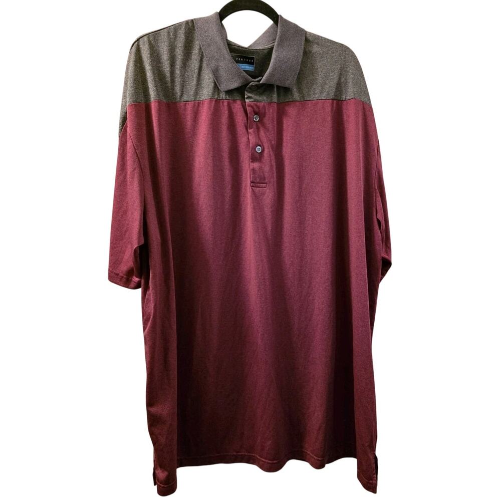 PGA Tour Men's Two Tone Golf Polo Shirt Casual Work Wear Summer Gorpcore 3XLT